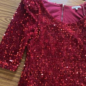 Red Sequin Dress